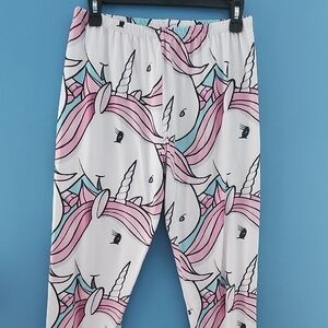 Unicorn Fantasy Leggings - Pink, White, and Blue